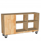 Kệ sách di động 120x30x60cm gỗ cao su KS68340