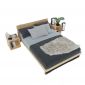 GN68005 - Giường ngủ Ferro viền gỗ - 200x160x35 (cm)