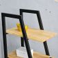 Kệ sách trang trí A-SHELF gỗ cao su khung sắt KTB68030
