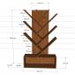 Kệ sách hình cây 85x27x150cm gỗ cao su KS68217