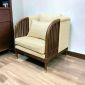 Ghế sofa băng khung gỗ INDOCHI 75x72x79cm vải họa tiết GSD68069