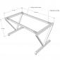 Bàn làm việc 140x80 VConcept chân sắt lắp ráp