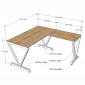 Kích thước bàn làm việc góc L 140x150cm