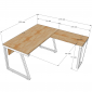 HBTH017 - Bàn chữ L 140x150 Trapeze II Concept chân sắt lắp ráp