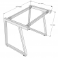 HBTH004 - Bàn làm việc 120x70 Trapeze II Concept lắp ráp