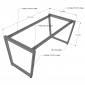HBTC006 - Bàn làm việc 80x140 Trapeze Concept