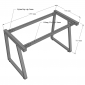 HBTH006 - Bàn làm việc 140x80 Trapeze II Concept lắp ráp