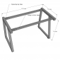 HBTH007 - Bàn làm việc 160x80 Trapeze II Concept lắp ráp