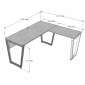 Kích thước bàn làm việc chữ L 160x140cm