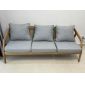 Ghế sofa băng 3 chỗ ngồi khung gỗ sồi nệm vải SFB68064