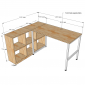 Bàn Làm Việc Góc Tường Hệ Chân Minimal TK299