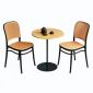 Combo bàn cafe tròn 60cm và 2 ghế cafe nhựa CBCF297