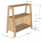 Kệ trang trí 80x40x80cm gỗ cao su KTT68042