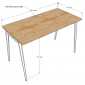 Bàn làm việc lắp ráp 140x60cm gỗ cao su chân sắt đa giác HBDG004