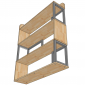 Kệ Sách Gỗ Khung Sắt 100x120cm TK337
