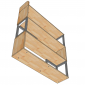 Kệ Sách Gỗ Khung Sắt 100x120cm TK337