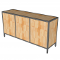 Tủ trang trí cửa lưới 160x45x80cm gỗ cao su KTB68229