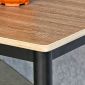 Bàn ăn chữ nhật 140x70cm gỗ plywood chân sắt hệ CONE BA68172