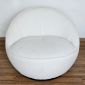 Ghế sofa xoay ELEGA bọc vải BOUCLÉ trắng xám GSD68082