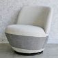 Ghế sofa xoay TARICA bọc nệm vải FABRIC màu xám trắng GSD68084