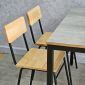 Combo bộ bàn ăn đơn giản và 4 ghế gỗ plywood chân sắt CBBA137
