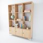 Kệ trang trí ô vuông 110x25x150cm gỗ plywood KTB68158