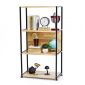 Kệ sách 4 tầng 60x30x110cm gỗ cao su khung sắt KS68227