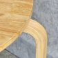 Bàn sofa  tròn 80cm gỗ cao su chân plywood uốn cong TT68268