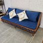 Ghế sofa băng 180x80cm KBH nan gỗ bọc vải bố SFB68089