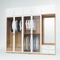Hệ tủ quần áo 240x55x220cm gỗ cao su cửa kính TQA68048