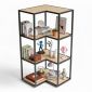 Kệ góc tường 4 tầng 60x60x120cm gỗ plywood khung sắt KGT68027 Kệ góc tường 4 tầng 60x60x120cm gỗ plywood khung sắt KGT68027