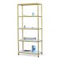 Kệ trưng bày 6 tầng 70x34x160cm gỗ cao su khung sắt KTB68179