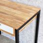 Bàn học mini 2 ngăn kéo 80x50x75cm gỗ cao su BD68062