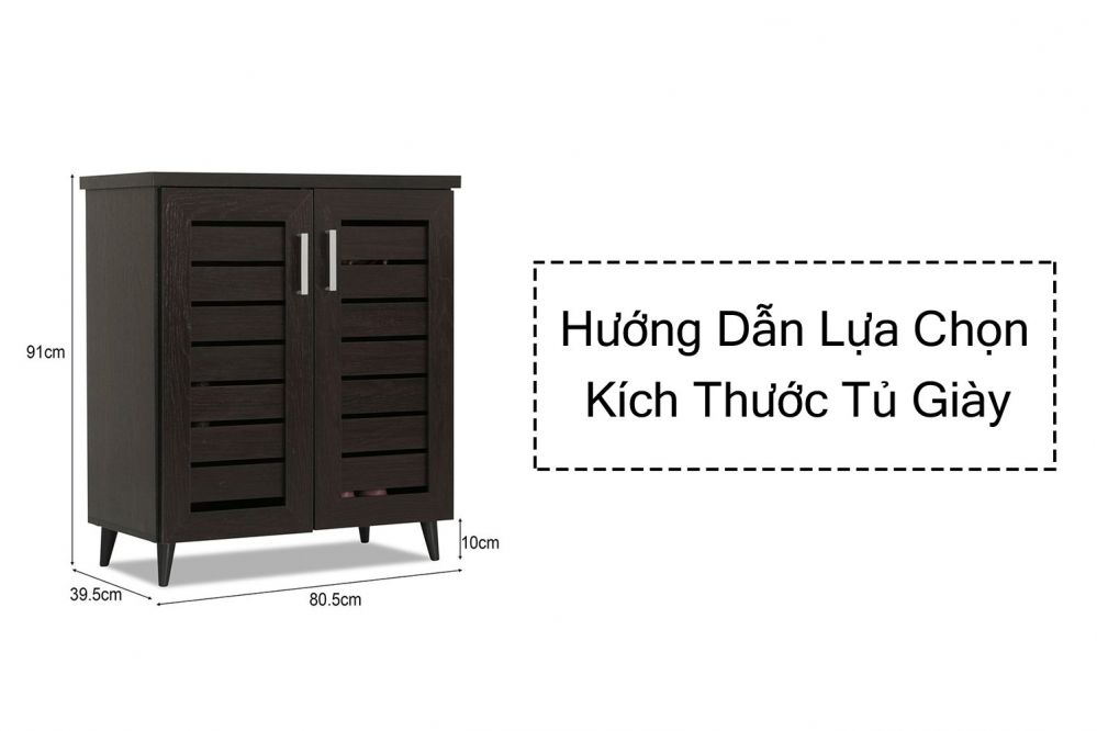 Hướng dẫn lựa chọn kích thước tủ giày dép trong gia đình đúng chuẩn và phù hợp
