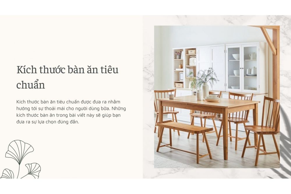 Hướng dẫn lựa chọn kích thước bàn ăn tiêu chuẩn theo đúng số lượng người