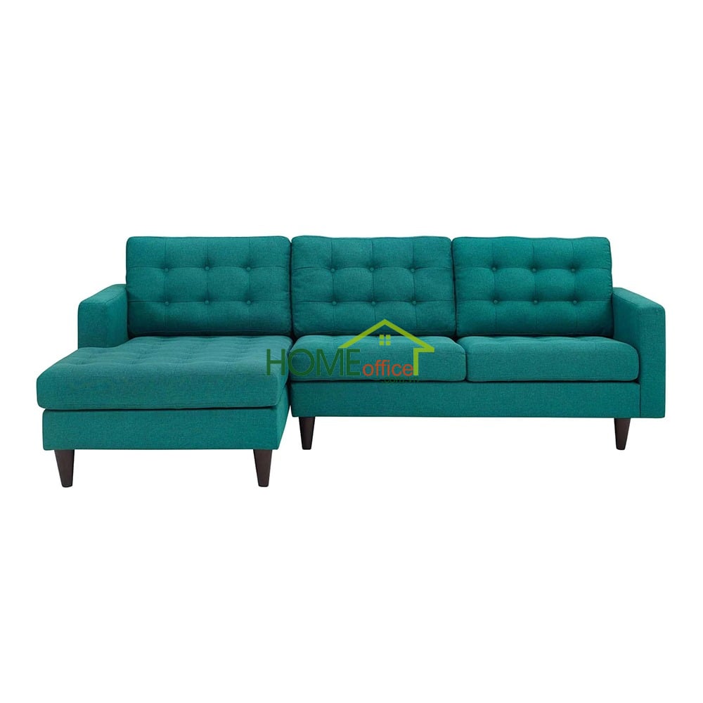 sofa gó L màu xan