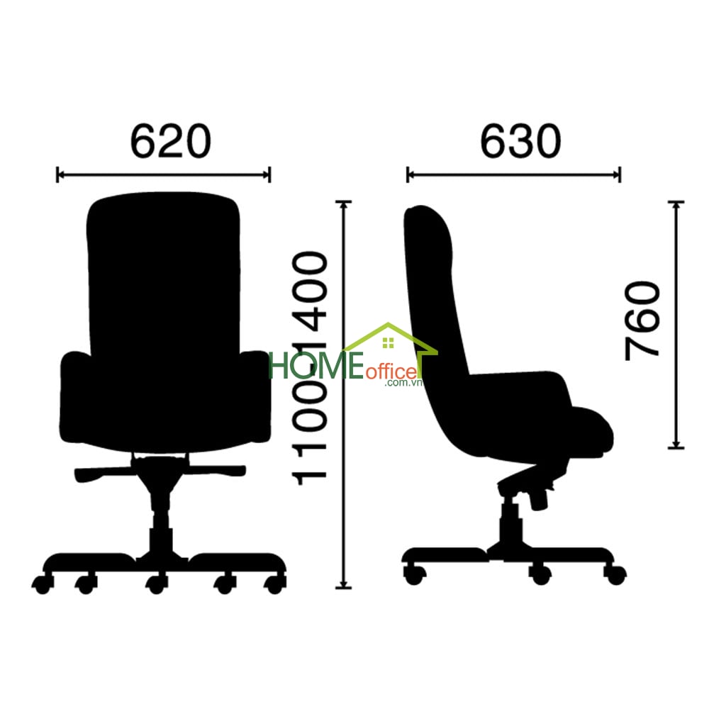 Kích thước ghế HOGVP024