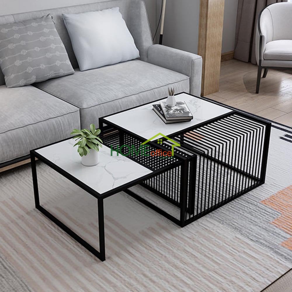 Bàn sofa mặt đá khung sắt sơn tĩnh điện TT68119 Bàn Sofa Mặt Đá Khung Sắt Sơn Tĩnh Điện Tt68119