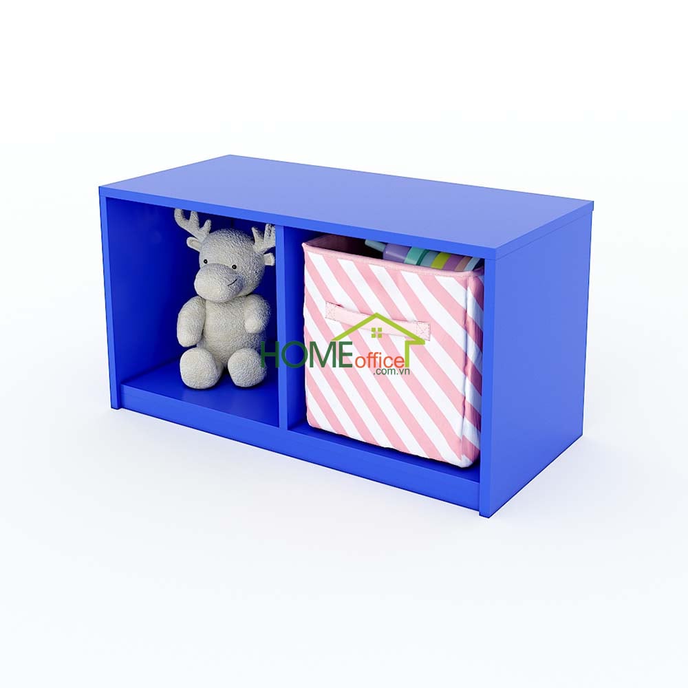 tủ mẫu giáo 2 ngăn đơn giản màu xanh dương