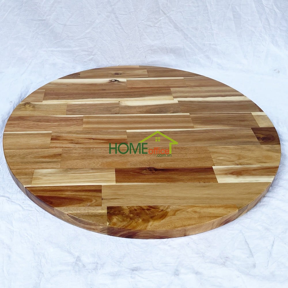 Mặt bàn tròn 60cm gỗ tràm dày 25mm