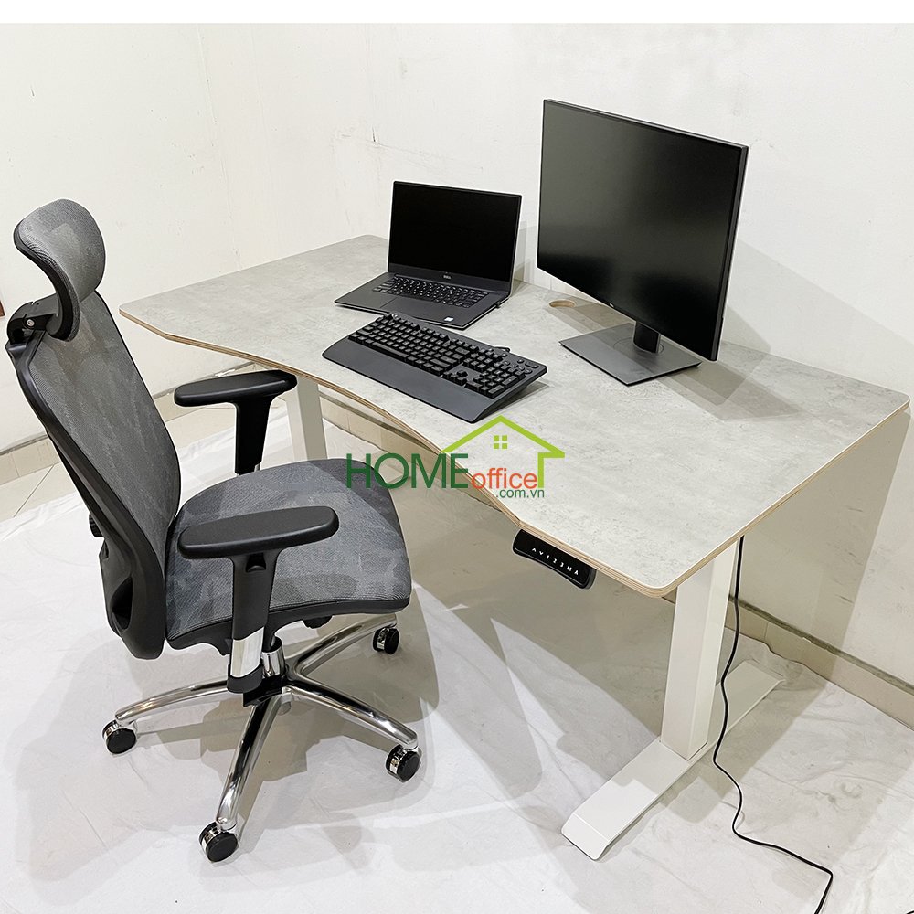 bộ bàn ghế nâng hạ chiều cao ergonomic công thái học