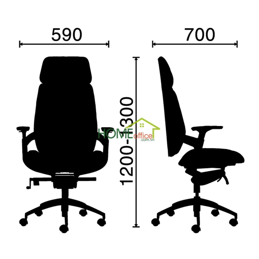 Kích thước ghế lãnh đạo, ghế văn phòng cao cấp